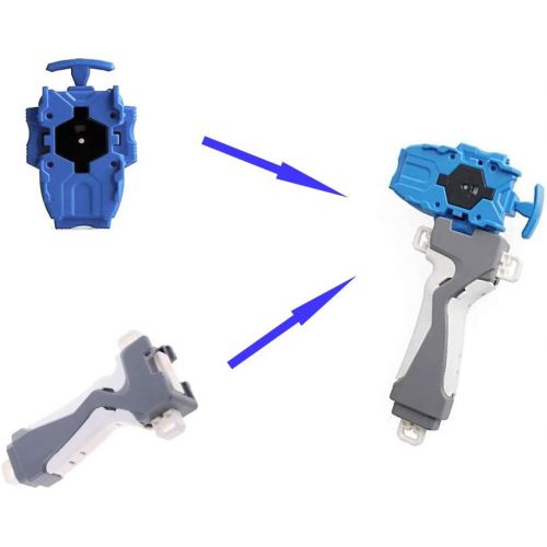  [아마존베스트]WADE Toys Launcher and Grip, Gyro Right Burst Starter String Launcher, Spinning Top Toys Accessories for Children(Blue)
