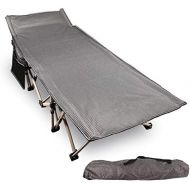 REDCAMP Folding Camping Cots for Adults 500lbs, Double Layer Oxford Strong Heavy Duty Wide Sleeping Cots for Camp Office Use, Portable with Carry Bag