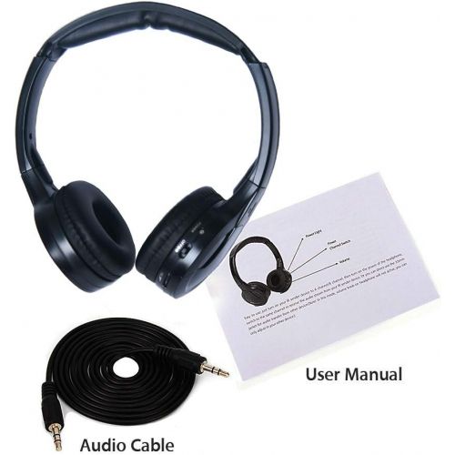  [아마존베스트]TOPXCEGUU A10 IR Wireless Headphones for Car DVD Player Headrest Video,On-Ear Infrared Headphones Headset Universal (Black)