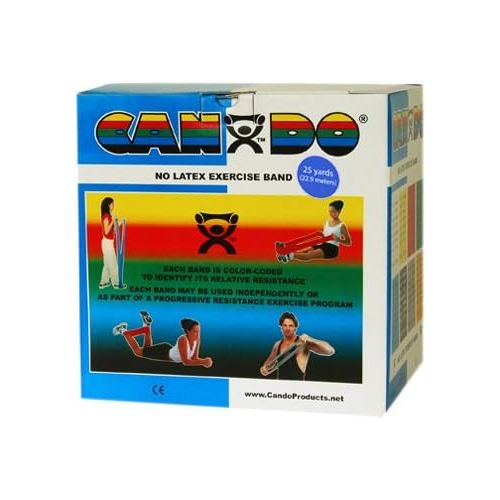  Cando CanDo Twin-Pak Latex-Free Exercise Band, Red, 100 Yard