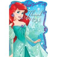 amscan Postcard Thank You Disney Ariel Dream Big Collection Party Accessory,Green/Blue,4 1/4 x 6 1/4