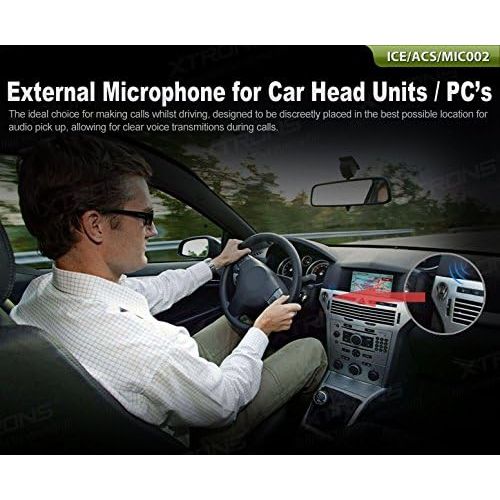  XTRONS 3 m Microphone for PC Car DVD Multimedia Player Devices Hands Free Call Plug & Play