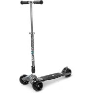 Micro Kickboard - Kickboard Monster - Three Wheeled, Lean-to-Steer Swiss-Designed Micro Scooter for Teens & Adults with Wide Wheels and Two Steering Options for Ages 13+ (Grey/Black)
