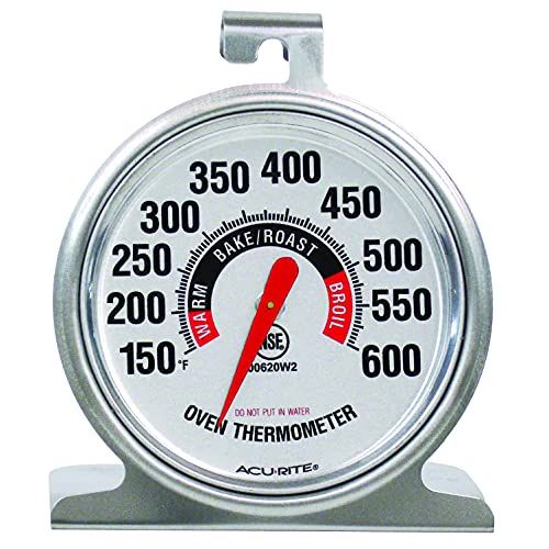  AcuRite 00620A2 Stainless Steel Oven Thermometer, 1, Silver: Kitchen & Dining