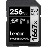 Lexar Professional 1667x 256GB SDXC UHS-II Card, Up To 250MB/s Read, for Professional Photographer, Videographer, Enthusiast (LSD256CBNA1667)