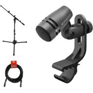 Sennheiser e 604 Drums and Brass Instruments Cardioid Microphone with Tripod Mic Stand & XLR Cable Bundle