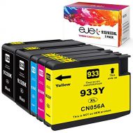 ejet Compatible Ink Cartridge Replacement for HP 932XL 933XL 932 933 XL for 6100 6600 6700 7110 7610 7612 Printer (2 Black 1 Cyan 1 Magenta 1 Yellow, 5-Pack)