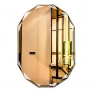 Mirrors Wall Frameless Bathroom Diamond Side Design Bathroom Bathroom Bathroom (Color : Silver, Size : 6080cm)