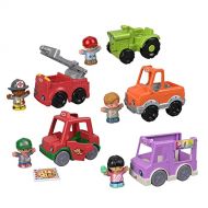 Fisher-Price Little People Around The Neighborhood Vehicle Pack, Set of 5 Push-Along Vehicles and 5 Figures for Toddlers [Amazon Exclusive]