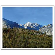 JP London Peel and Stick Removable Wall Decal Sticker Mural, Into the Woods Boreal Forest Mountain Rocky Range, 24 by 19.75 Inch