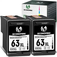 Economink Remanufactured Ink Cartridge Replacement for HP 63 Black 63XL High Yield Used in Envy 4520 3634 OfficeJet 3830 5252 4650 5258 4655 4652 5255 DeskJet 3636 1111 3630 1112 3