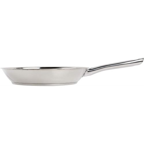  T-fal E76005 Performa Stainless Steel Dishwasher Safe Oven Safe Fry Pan Saute Pan Cookware, 10.5-Inch, Silver