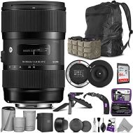 Sigma 18-35mm F1.8 Art DC HSM Lens for Canon DSLR Cameras + Sigma USB Dock with Altura Photo Advanced Accessory and Travel Bundle