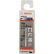 Bosch 2608585878 Metal Drill Bit Hss-Co 3, 3mmx36mmx2.6In 10 Pcs