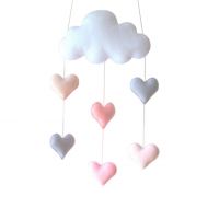 TINKSKY Ceiling Mobile Tinksky Hanging Cloud Decorations Heart Garland for Kids Room Baby Shower