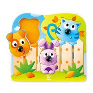 Hape Big Nose Pet Puzzle | Animal Wooden Peg Jigsaw Puzzle Game, Learning Toy for Toddlers