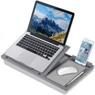 [아마존베스트]LapGear Ergo Pro Lap Desk with 20 Adjustable Angles, Mouse Pad, and Phone Holder - Gray - Fits up to 15.6 Inch Laptops and Most Tablets - Style No. 49405