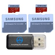 Samsung Evo Plus GB MicroSD Memory Card (2 Pack) Works with GoPro Hero 8 Black (Hero8), Max 360 UHS-I, Speed Class 10, (MB-MC) Bundle with (1) Everything But Stromboli TF Card Read