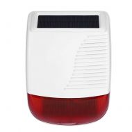 Dioche Siren Alarm 110db, 433MHz Wireless Outdoor Waterproof Solar Power Light Sound Siren Alarm for GSM Alarm System