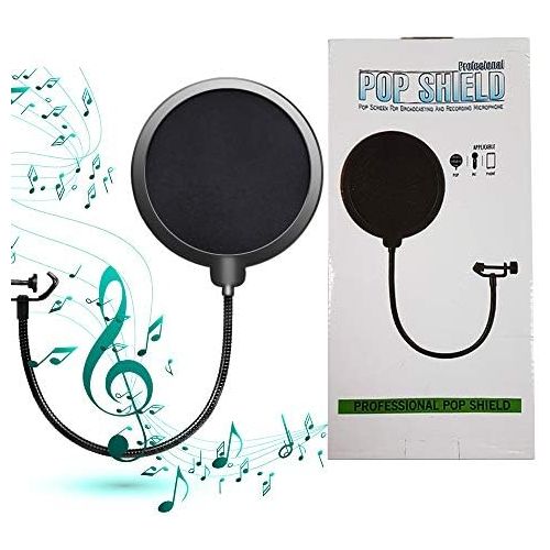  [아마존베스트]NOCHME 6 Inch Pop Protection Microphone Pop Filter for Blue Yeti Yeti Pro Snowball iCE or Any Other Micro, Condenser Mic Pop Wind Protection Sound Shield Guard Black