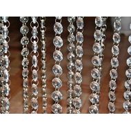 Eaglers Beaded Garland 30meters Crystal Acrylic Beads Strand Garland Wedding Acrylic Octagon Beads...