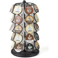 Nifty Solutions Nifty Coffee Pod Carousel ? Compatible with K-Cups, 35 Pod Pack Storage, Spins 360-Degrees, Lazy Susan Platform, Modern Black Design, Home or Office Kitchen Counter Organizer