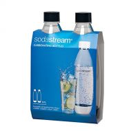 SodaStream Black 1L Slim Carbonating Bottles Twin Pack, Pack of 2