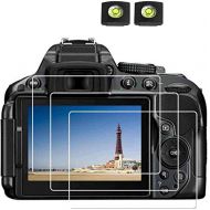 D5300 Screen Protector Appliable for Nikon D5300 D5600 D5500 DSLR Camera & Hot Shoe Cover, [2+3Pack] ULBTER 0.3mm 9H Hardness Tempered Glass Flim Anti-Scrach Anti-Fingerprint Anti-