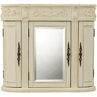 Home Decorators Collection Chelsea 3 door Mirror Wall Bath Cabinet, 28Hx31.5Wx8.5D, ANTIQUE WHITE