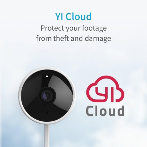  [아마존베스트]Yi Security Camera Outdoor, 1080p Outside Surveillance Front Door IP Smart Cam with Waterproof, WiFi, Cloud, Night Vision, Motion Detection Sensor, Smartphone App, Works with Alexa