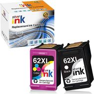 Starink 62XL Remanufactured Ink Cartridge Replacement for HP 62 XL for Envy 7640 5660 5540 OfficeJet 5740 7645 250 200 5745 5746 5642 5661 5643 5640 5549 5542 5644 5744 Printer(Bla