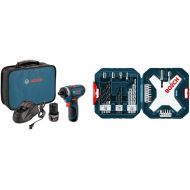 [아마존베스트]Bosch PS21-2A 12V Max 2-Speed Pocket Driver Kit with 2 Batteries, Charger and Case & MS4034 34-Piece Drill and Drive Bit Set