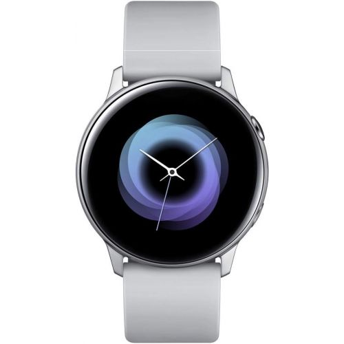  Amazon Renewed Samsung Galaxy Watch Active - 40mm, IP68 Water Resistant, Wireless Charging, SM-R500N International Version (Android/iOS) (Silver) (Renewed)