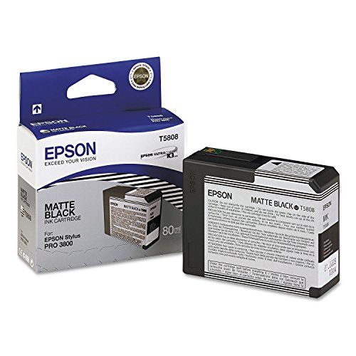 엡손 Epson T580800 UltraChrome K3 Ink Cartridge (Matte Black) in Retail Packaging