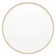 MMLI-Mirrors Round Vanity Mirror Gold Wooden Frame Bathroom Wall-Mounted Large Shaving Makeup Living Room Home Bedroom Hallway (19.7 inch - 31.5 inch)