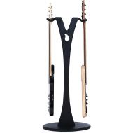 GS-2 Dual Bass, Acoustic and Electric Wooden Guitar Stand - Black