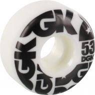 DGK Skateboards Street Formula Black/White Skateboard Wheels - 53mm 101a (Set of 4)