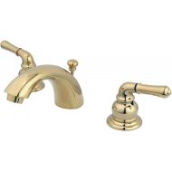 Elements of Design Victorian EB952 Mini Widespread Lavatory Faucet with Retail Pop-Up, 4-Inch to 8-Inch, Polished Brass