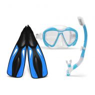 SViper Snorkeling fins Scuba Snorkel Set Adjustable Diving Fins,Tempered Glass Diving Mask and Dry Snorkel for Adult,Men and Women for Snorkeling Diving Adult Men Womens Kids (Color : Blu