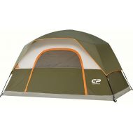CAMPROS CP CAMPROS Tent 4/6 Person Camping Tents, Waterproof Windproof Family Dome Tent with Rainfly, Large Mesh Windows, Wider Door, Easy Setup, Portable with Carry Bag