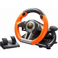 [아마존베스트]PXN PC Racing Wheel, V3II 180 Degree Universal USB Car Sim Race Steering Wheel with Pedals for PS3, PS4, Xbox One,Nintendo Switch (Orange)…