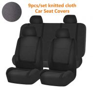NGA car seat Cover Universal 9pcs/Set Car Automobiles Seat Covers Cover Front Rear Headrest Cover Styling Knitted Cloth Protector Cushion