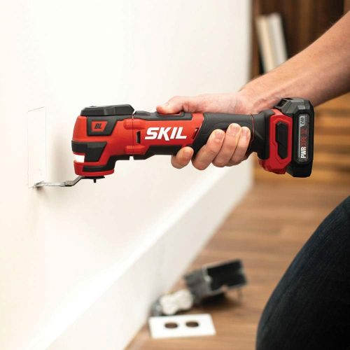  SKIL PWR CORE 12 Brushless 6-Tool Combo Kit, Included 4.0Ah Lithium Battery, 2.0Ah Lithium Battery and PWRJump Charger - CB7434-21