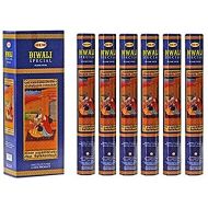 인센스스틱 HEM 6 Pack 20 Stick Diwali Special - Box of Six 20 Stick Tubes - HEM Incense