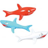 Rhode Island Novelty 1 Dozen Huge (46 Inch) Inflatable Sharks / Birthday Party Decorations Favors/Decor/