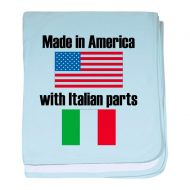 CafePress Made in America with Italian Parts Baby Blanket, Super Soft Newborn Swaddle