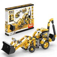 Engino JCB Toys Backhoe Loader - 3-in-One |Build 3 Iconic JCB Models | A Creative Stem Engineering Kit | Perfect for Home Learning