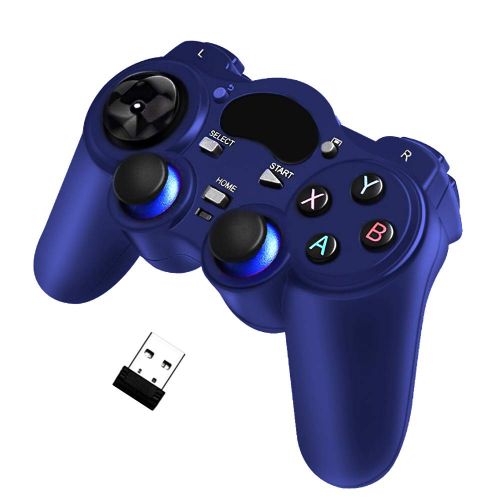  [아마존베스트]JDRAOD USB Wireless Gaming Controller Gamepad for PC/Laptop Computer(Windows XP/7/8/10) & PS3 & Android & Steam (Blue)