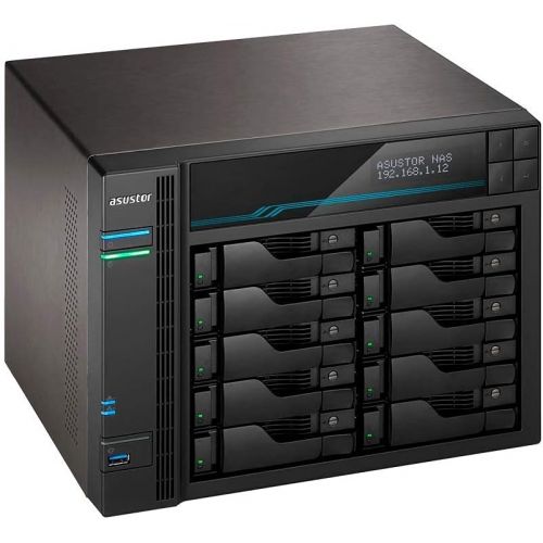  [아마존베스트]Asustor Lockerstor 10 | AS6510T | Enterprise Network Attached Storage | 2.1GHz Quad-Core, Two 10GbE Port, Two 2.5GbE Port, Two M.2 Slot for NVMe SSD Cache, 8GB RAM DDR4 (10 Bay Dis