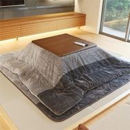 BKWJ Japanese Kotatsu Table with Heater and Blanket, Tatami Futon Coffee Tea Table, Comforter, Wood Square Stove Table for Living Room Winter,Gray